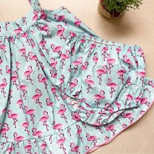NWOT Brazilian cotton outfit flamingo size 2T